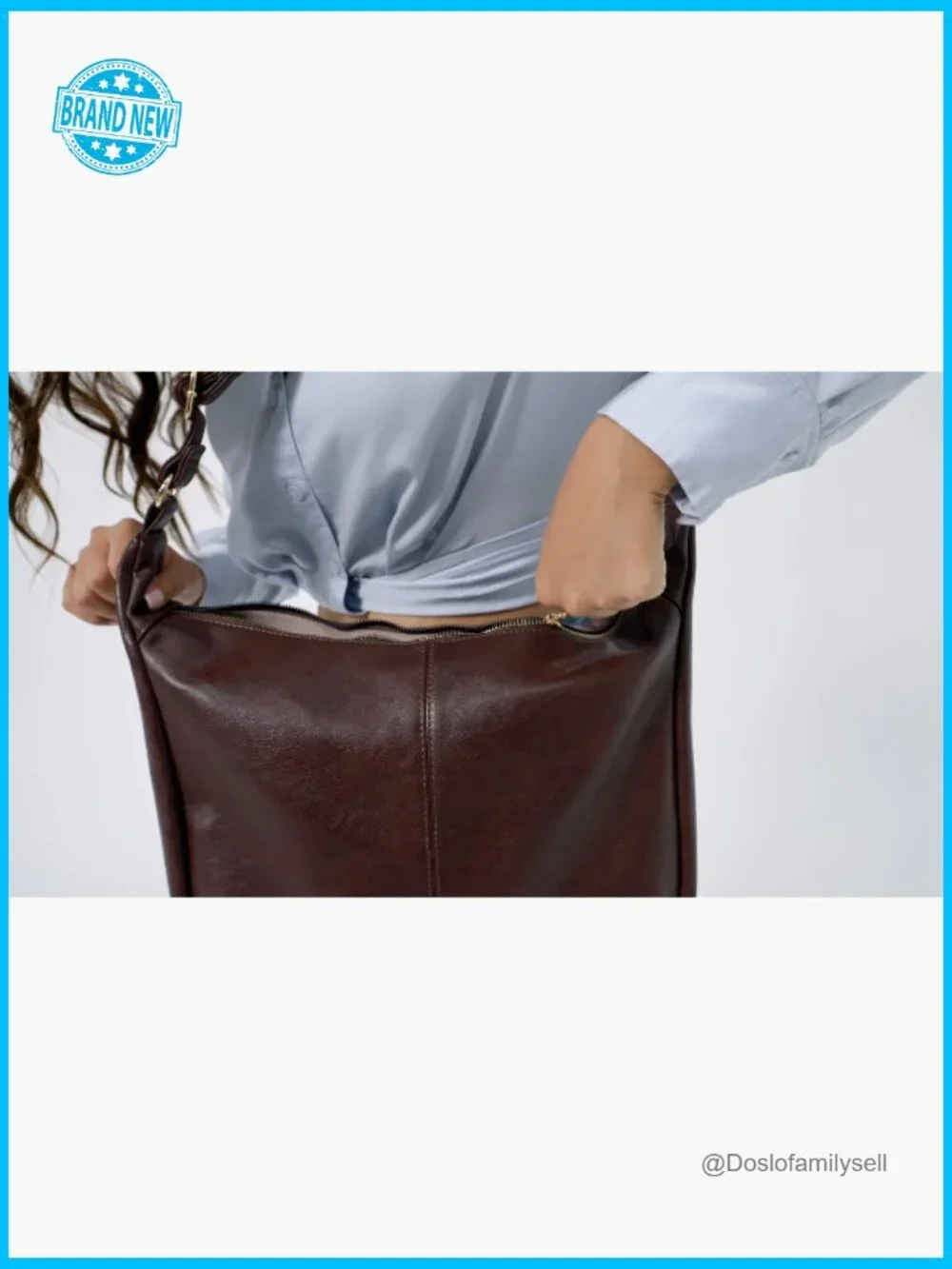 Foldable Vegan Leather Slouchy Hobo Tote Bag Adjustable Shoulder Strap Handbag